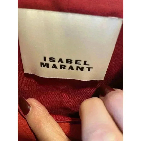 NWT ISABEL MARANT ETOILE Runway Kapri Red Maxi Crepe Dress Size 36/4 - Picture 12 of 12